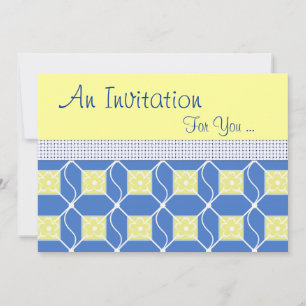 Convite Evento Especial Sueco Azul e Amarelo