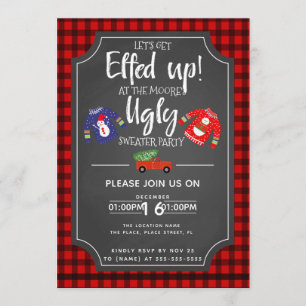 Convite Evento feio do fundraiser do partido da camisola