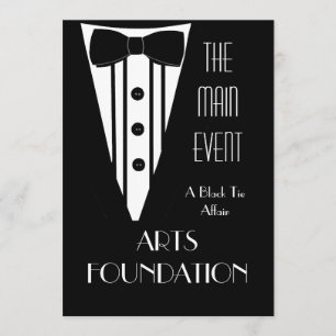 Convite Evento Formal do Fundraiser Preto