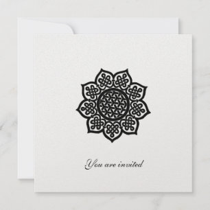 Convite EVENTO MÁGICO Nós Celtas Preto Branco