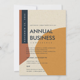 CONVITE EVENTO MODERNO DA CONFERÊNCIA DE LARANJA DE ARTE A