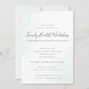 Convite EVENTO OFICINA DE Aquarela AZUL MARINHO