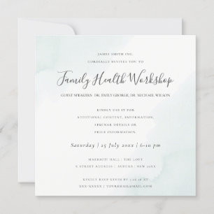 Convite EVENTO OFICINA DE Aquarela AZUL PRAIA