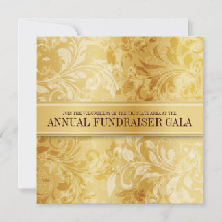 Convite Evento Redemoinho Paisley Dourado