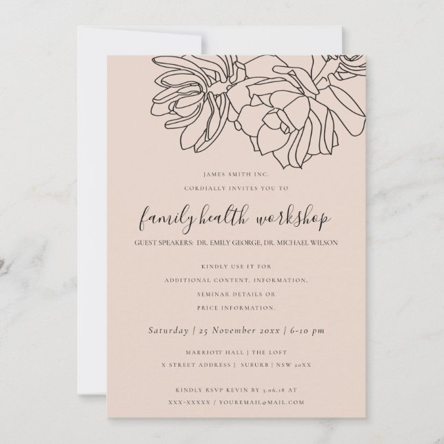 CONVITE EVENTO SUCCULENTE DE WORKSHOP DO DESERTO CACTI DE  (Frente)