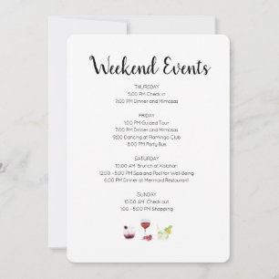 Convite Eventos de fim de semana elegantes