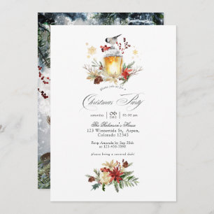 Convite Evergreen - Festa de Natal do Wintertide Woodland