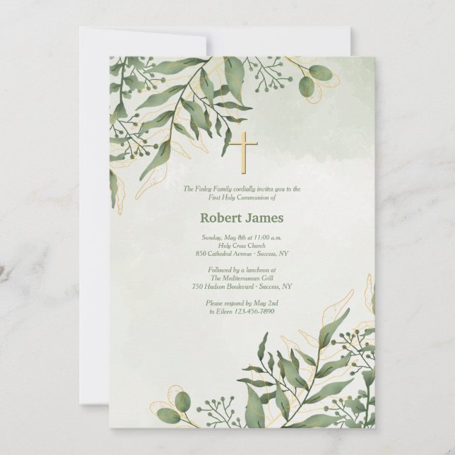 Convite Evergreen Religião (Frente)