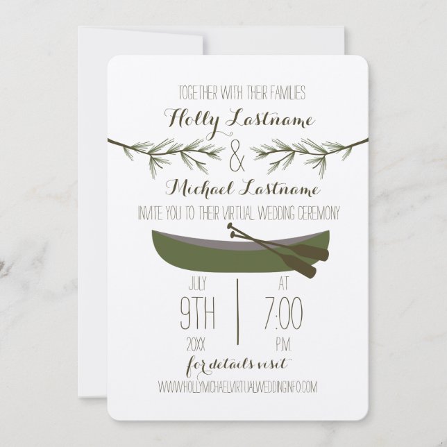 Convite Evergreen Trees + Canoagem Virtual Livestream Wede (Frente)