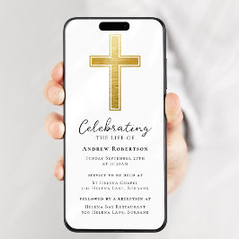 Convite Evite Digital Funeral através da Folha de Ouro
