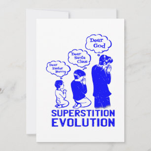Convite evolução da superstição engraçado