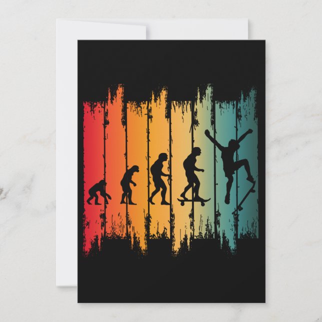 Convite Evolução Do Skate Patinador (Frente)