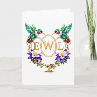 Convite EWL Hummingbird Any Letters Custom Folded Wedding