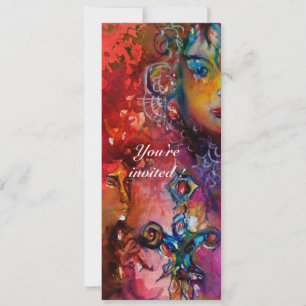 Convite EXCALIBUR 3, vermelho vivo, roxo rosa