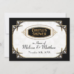 Convite Excelente Art Deco Gatsby Style Typografia n Lace