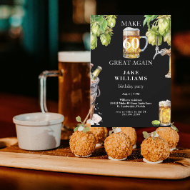 Convite Excelente Black Make 60 Novamente Festa de anivers