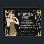 Convite Excelente de Gatsby Flapper Girl<br><div class="desc">Celebrar como fizeram nos anos vinte com nosso convite fabuloso e inspirado em Gatsby. Quer você esteja planejando uma festa de solteira ou uma festa de aniversário,  leve seu evento de volta no tempo para a fabulosa era da Arte Deco e uma vida esbanjada.</div>