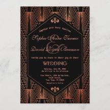 Excelente Roaring 20s Gatsby Copper Art Deco Casam