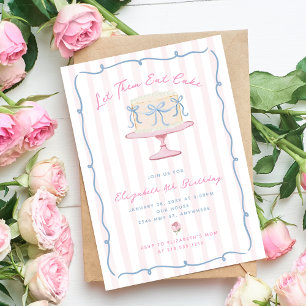 Convite Excêntrico Desenho à Mão Que Comam Bolo Aniversári