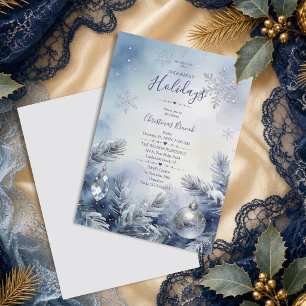 Convite Exclusivo Evento de Natal Azul Poeirento Nevado TM