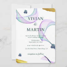 Exemplo clássico de casamento verde roxo ouro