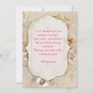 Convite exemplo de mensagem de gratidão