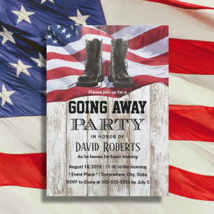 Convite Exército Militar Rustic Solider vai embora