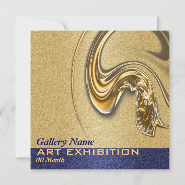 Convite Exibição de arte abrindo PERSONALIZAR (Frente)