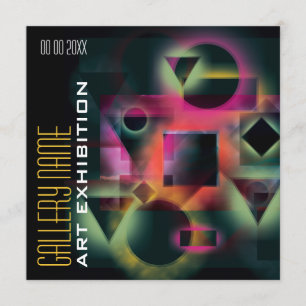 Convite Exibição de exposição de galeria de arte abrin