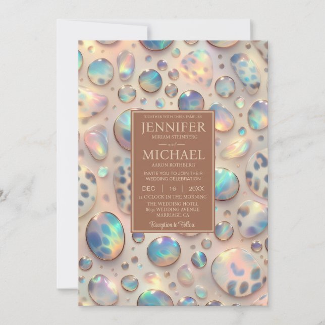 Convite Exotic Posh Wedding Invitation (Frente)