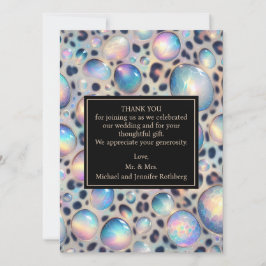 Convite Exotic Posh Wedding Pre-Filled Thank You Cards