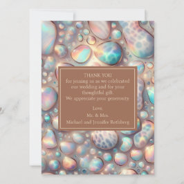 Convite Exotic Posh Wedding Pre-Filled Thank You Cards