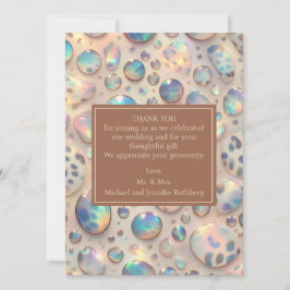 Convite Exotic Posh Wedding Pre-Filled Thank You Cards