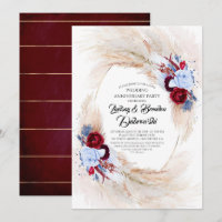 Exótico Casamento Floral de Grama de Pampas Aniver