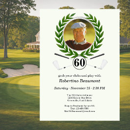 Convite Experiência de jogador com tema de golfe elegante 