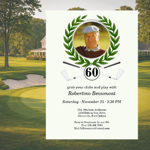 Convite Experiência de jogador com tema de golfe elegante