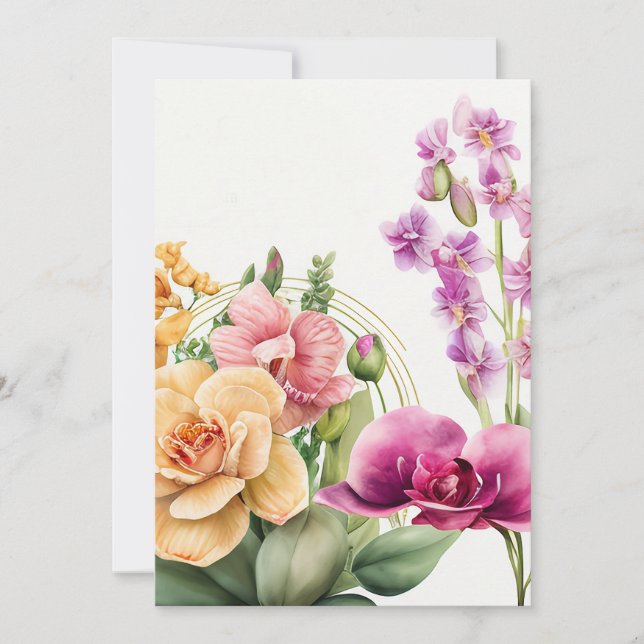 Convite Explosão de Orquídea (Frente)