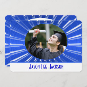 Convite Explosão solar metálica azul