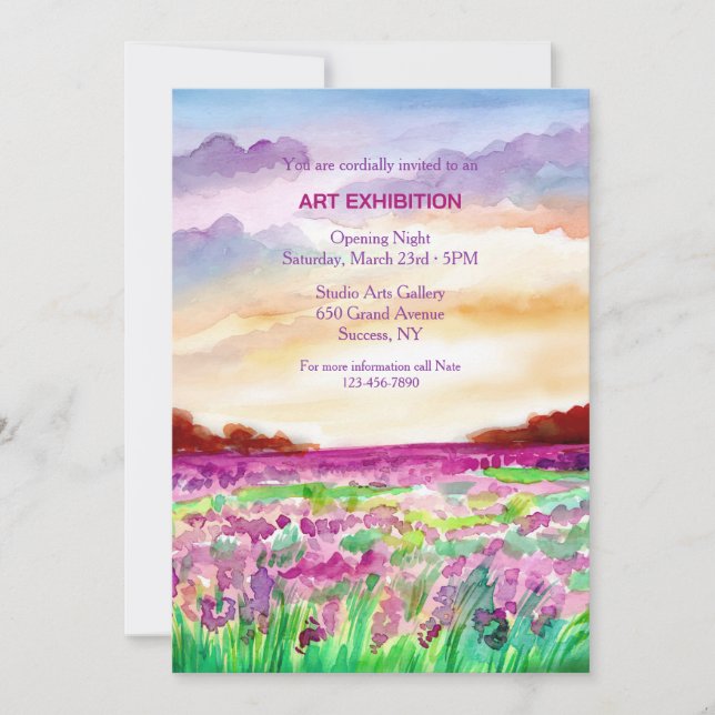 Convite Exposição de Arte (Frente)