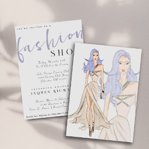 Convite Exposição de Moda de Couture Vogue em Água