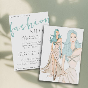 Convite Exposição de Moda de Couture Vogue em Água