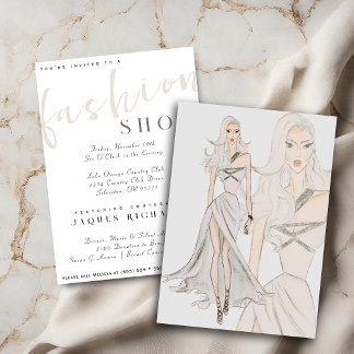 Convite Exposição de Moda de Couture Vogue em Água