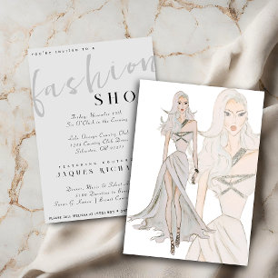 Convite Exposição de Moda de Couture Vogue em Água