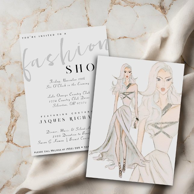 Convite Exposição de Moda de Couture Vogue em Água (Criador carregado)