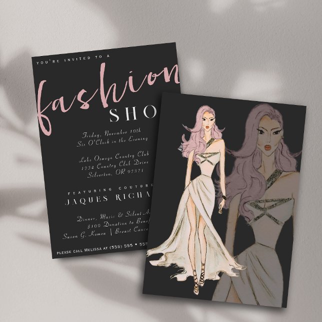 Convite Exposição de Moda de Couture Vogue em Água (Criador carregado)