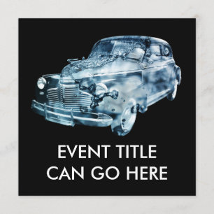 Convite exposição dupla de lavagem de automóveis