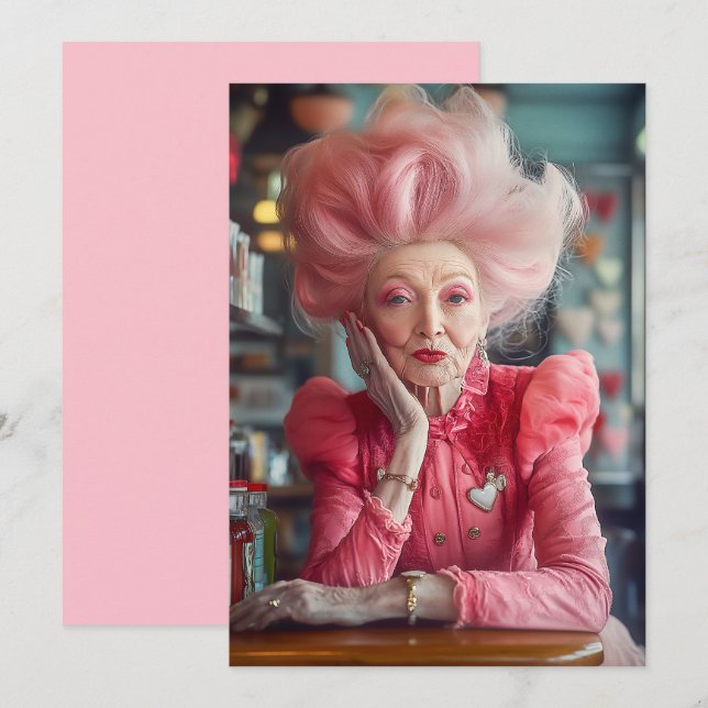 Convite Expressão do Beijo de Eterno Graça a Rosa (Frente/Verso)