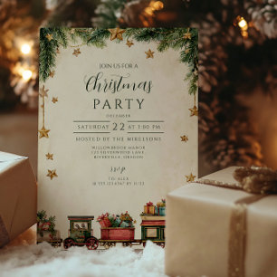 Convite Expresso de Brinquedos Caprichosos de Natal