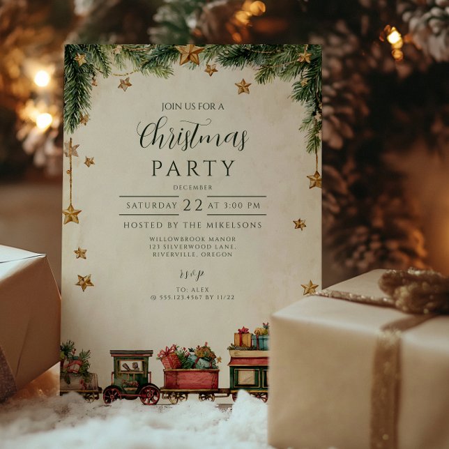 Convite Expresso de Brinquedos Caprichosos de Natal (Criador carregado)