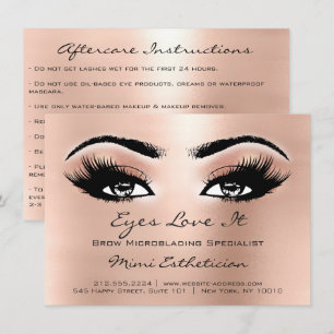 Convite Extensão de Traços Após Cuidados Instruções P